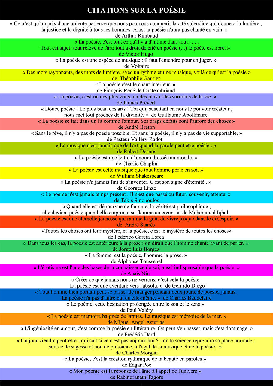 A CITATIONS SUR LA POSIE 33